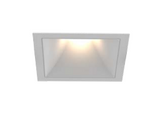 Eurofase Lighting OSC5STL02RF024035WCL Large Aperture Square Trimless Recessed Fixed Downlight, Matte White Baffle, Wattage 40W, CCT 3500K, Beam Angle Wide 38°, Clear Diffuser, White Finish