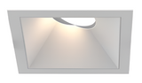 Eurofase Lighting OSC5STL02RG024040WCL Large Aperture Square Trimless Recessed Gimbal Downlight, Matte White Baffle, Wattage 40W, CCT 4000K, Beam Angle Wide 38°, Clear Diffuser, White Finish