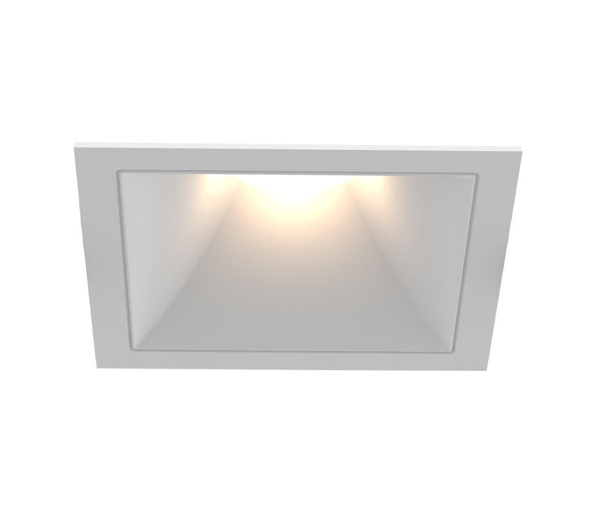 Eurofase OSC4ST02RF022627WFR 26W Oscar Square Recessed Fixed LED With Trim - 2700K - 120V-277V - (W) Wide 38° - (FR) Frosted - White
