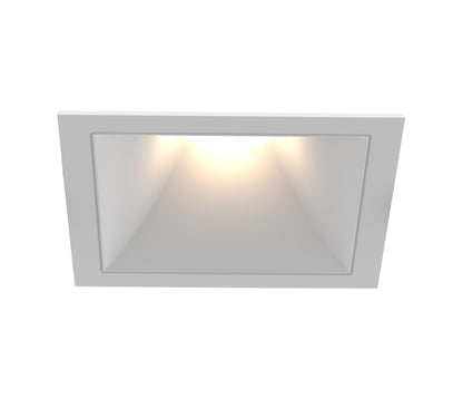 Eurofase OSC4ST02RF042630WCL 26W Oscar Square Recessed Fixed LED With Trim - 3000K - 120V-277V - (W) Wide 38° - (CL) Clear - White/Chrome
