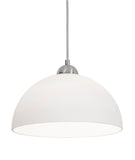 AFX Lighting OTSP10MBSN Otis 1 Light 12 Inch Pendant In Satin Nickel With White Glass