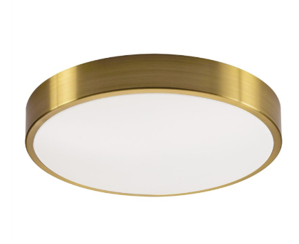AFX Lighting OTVF1425LAJD1SB-BB 33W LED Octavia Flush Mount With Battery Backup, 120V, Selectable CCT, Satin Brass Finish