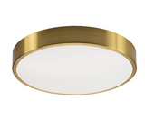 AFX Lighting OTVF1425LAJD1SB-BB 33W LED Octavia Flush Mount With Battery Backup, 120V, Selectable CCT, Satin Brass Finish