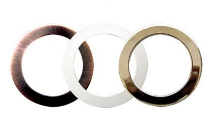 Elco Lighting OVP7B 6" Metal and Plastic Trim Rings, Oversized Black Plastic Ring
