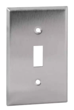 Orbit OS1 1 Gang Toggle Switch Stainless Steel Wall Plate