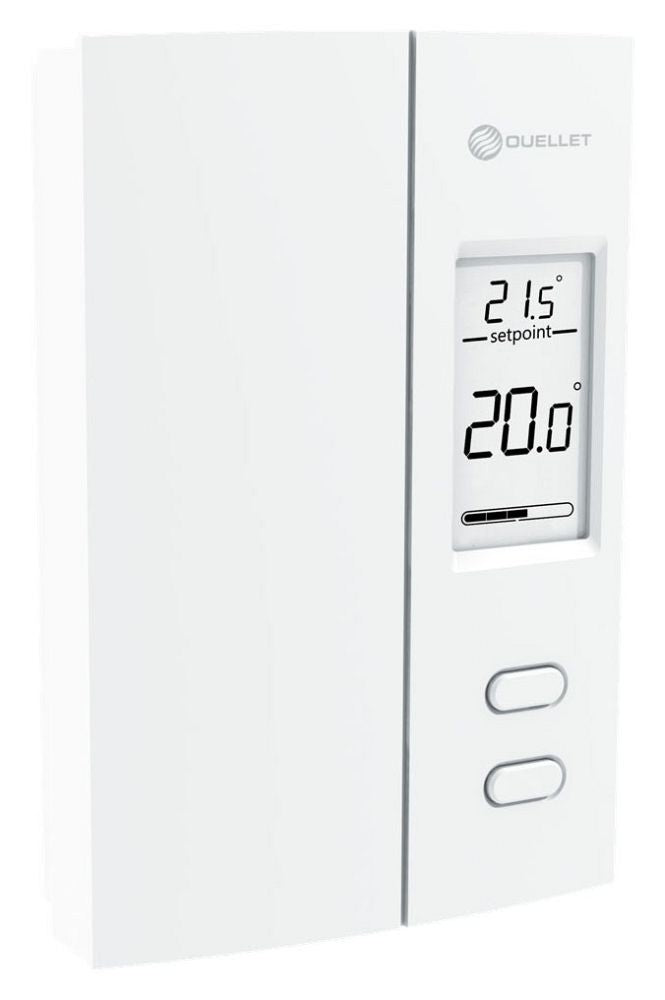 Ouellet OTH3000-A Non-Programmable Electronic Thermostat - Rated for up to 12.5A -  Voltage: 120-240V - Finish: White