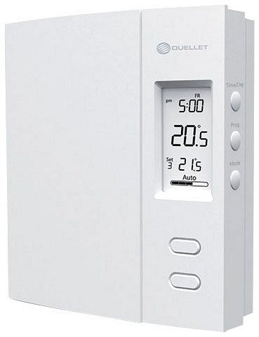 Ouellet OTH4000P-A Programmable Electronic Thermostat - Rated for up to 16.7A - Voltage: 120-240V - Finish: White