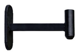 Dabmar Lighting P-ARM-GM2-B Steel Wall Mounted Arm for Large GM Post Top Fixture, Black Finish