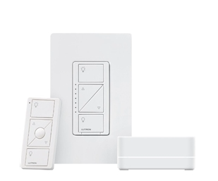 Lutron P-BDG-PKG1P Caseta Smart Bridge Dimmer Kit with Pico Remote for Floor and Table Lamps