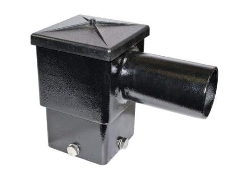 Dabmar Lighting P-BRK-ST7525-1/T-BZ Steel 4" X 4" Post Top Mounting Bracket with One Horizontal Arm, Bronze Finish