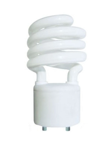 Cyber Tech Lighting P13SP-GU24/CW Mini Spiral GU24 Base LED Bulb, Color Temperature 4000K, Cool White, Wattage 13W