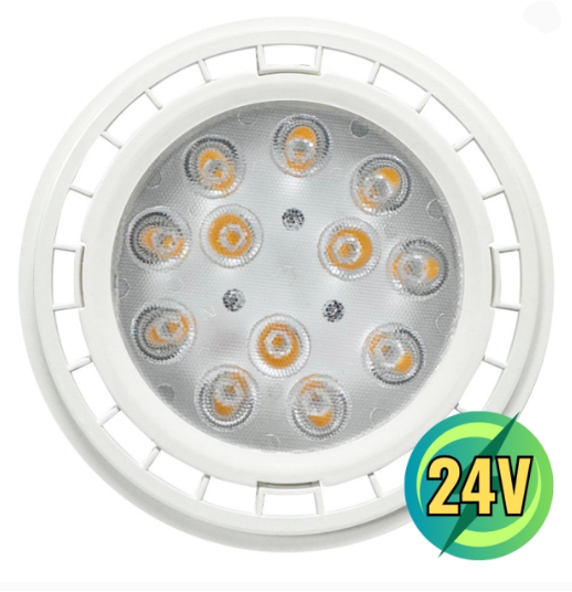 ABBA Lighting USA PAR36-24V-12W-27K LED Bulb, Wattage 12W, Voltage 24V AC/DC, Color Temperature 2700K