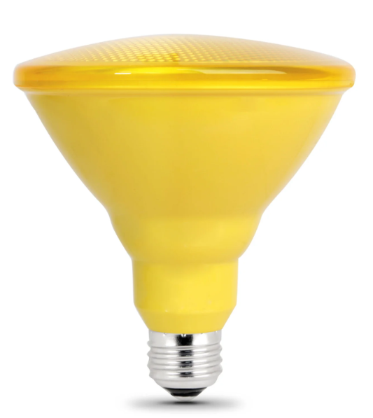 Feit Electric PAR38/Y/10KLED/BX Yellow PAR38 Non-Dimmable LED Reflector Light Bulb Wattage 6.5W, Voltage 120V Pack 1