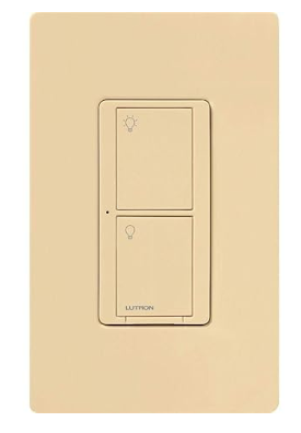 Lutron PD-5ANS-IV Caseta Original Smart Light Switch (Lutron Smart Hub Required), for Home, LED Lights, and Fans, 5 Amp, Single-Pole/3-Way, Neutral Required, Ivory Finish