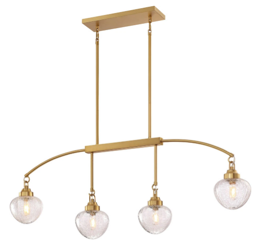 SDQ Lighting PD10345BG Aria Brushed Gold Kitchen Island Lighting