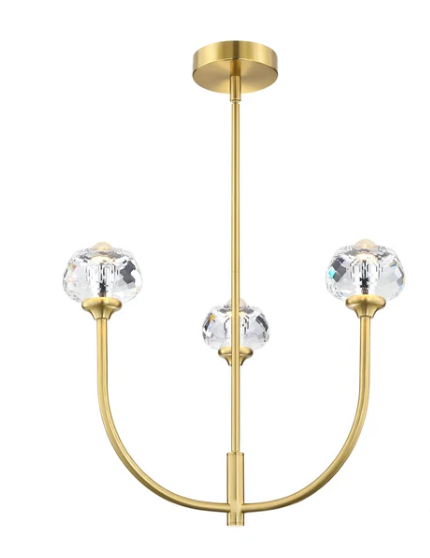 SDQ Lighting PD10503BG LED Pendant Light Brushed Gold Finish, CCT 3000K/4000K/5000K, Voltage 120V
