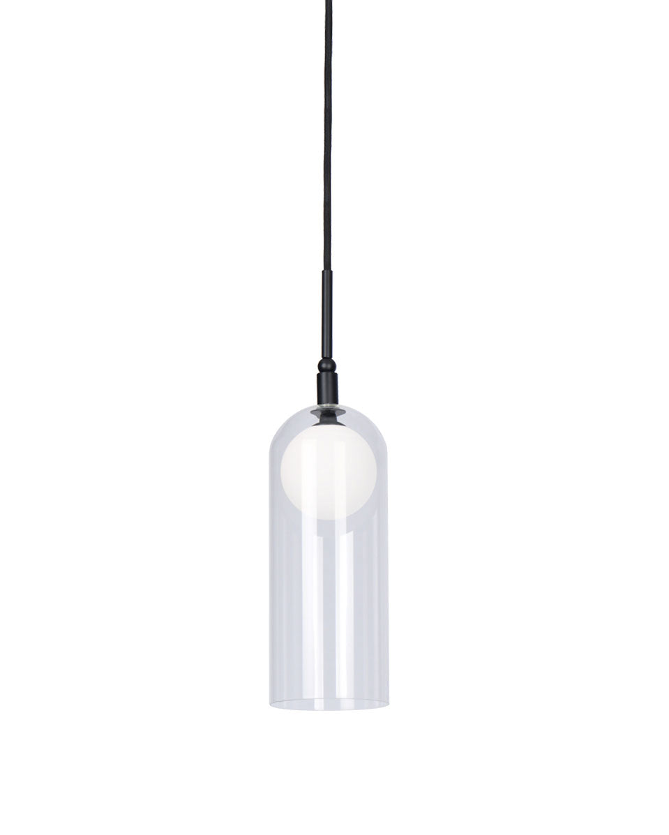 Kuzco Lighting PD19804-BK-UNV Stylo 4" Wide LED Mini Pendant, Color Temperature 3000K, Wattage 6W, Black Finish