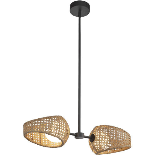 Kuzco Lighting PD20602-BK/OP Lanai LED 7.38 inch Pendant Ceiling Light, Color Temperature 3000K, Wattage 15W, Black Finish