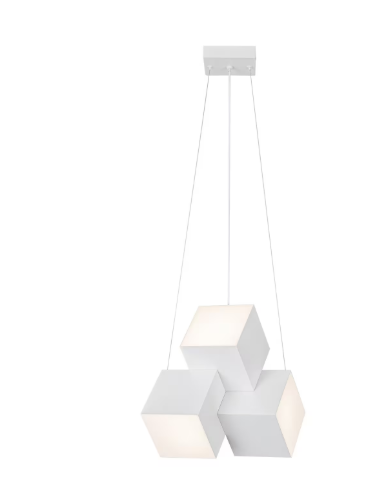 Kuzco Lighting PD20616-WH-UNV Tetra LED 11.38 inch Pendant Ceiling Light, Color Temperature 3000K, Wattage 33W, White Finish