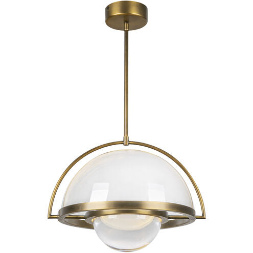 Kuzco Lighting PD20716-VB-UNV Bowery LED 14.13 inch Pendant Ceiling Light, Color Temperature 3000K, Wattage 29W, Vintage Brass Finish