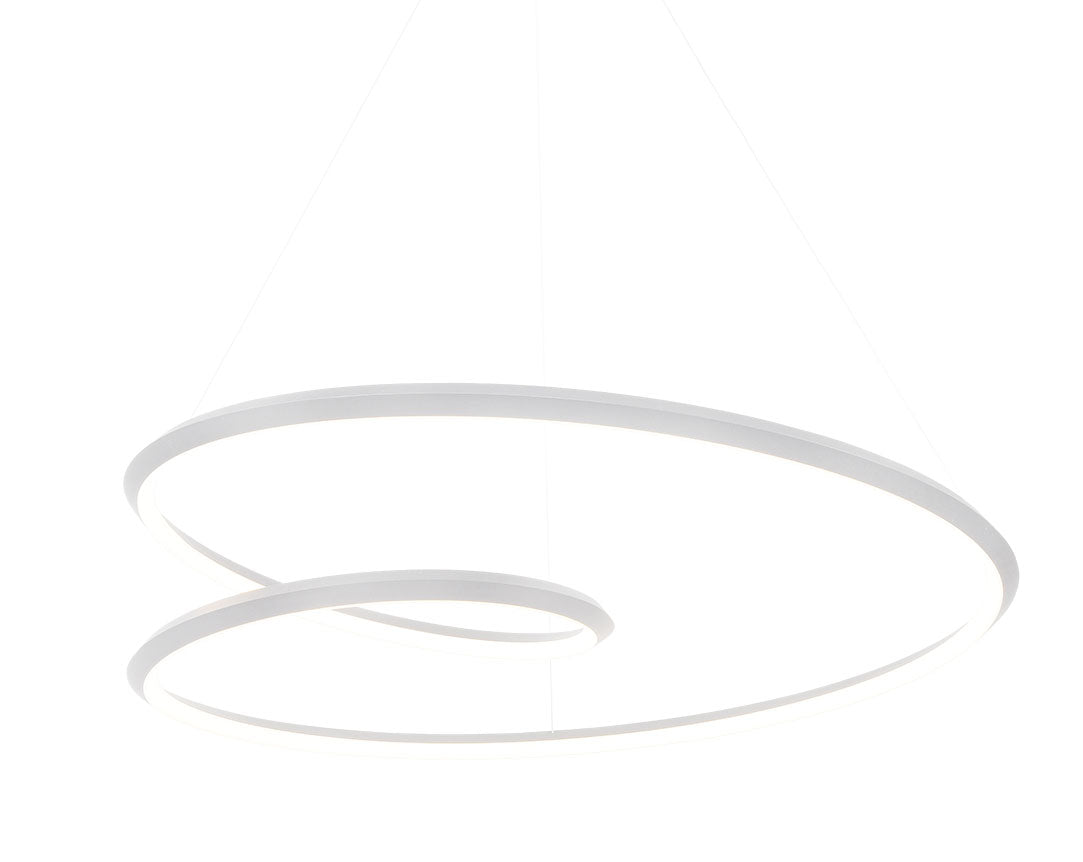 Kuzco Lighting PD22332-WH-UNV Ampersand 32-in Pendant Ceiling Light, Color Temperature 3000K, Wattage 67W, White Finish