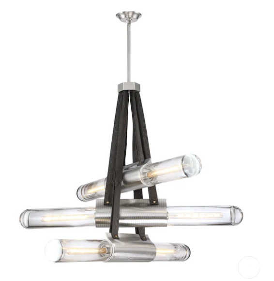SDQ Lighting PD36106SN Loire 43.5" Contemporary Drop Pendant Light, Wattage 60W, Satin Nickel Finish