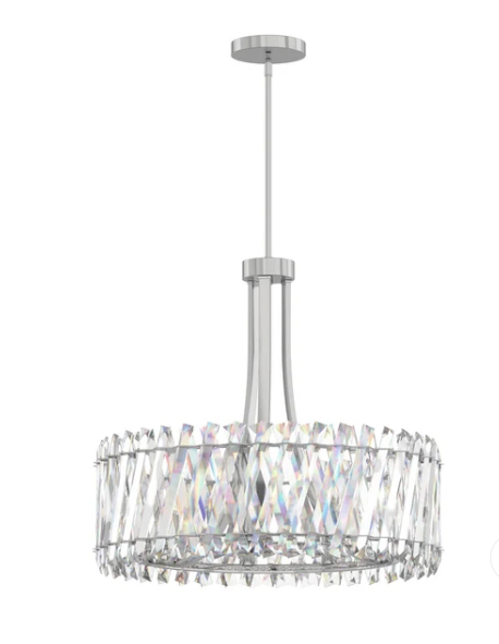 SDQ Lighting PD36408PN Modern LED Chandelier Light Polished Nickel Finish
