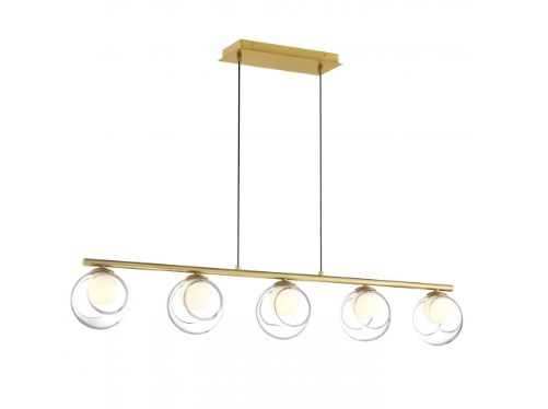 SDQ Lighting PD37205BG Contemporary Brushed Gold LED Kitchen Island Light