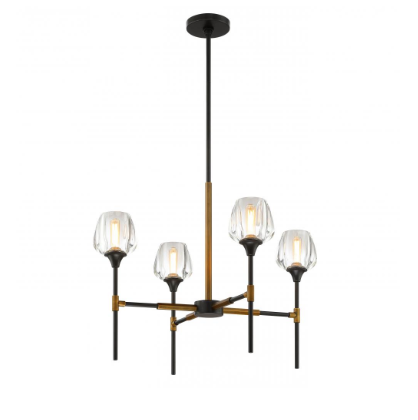SDQ Lighting PD37304UBVB Contemporary Urban Bronze / Aged Brass Pendant Chandelier Light
