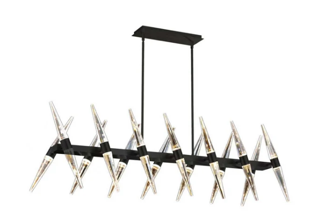 SDQ Lighting PD40014BK Gladiator LED Pendant CEiling Light Fixture, CCT 3000K/4000K/5000K, Voltage 120V