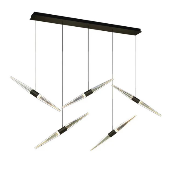 SDQ Lighting PD40063BK Gladiator LED Pendant CEiling Light Fixture, CCT 3000K/4000K/5000K, Voltage 120V
