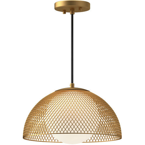 Alora Mood PD402513GDOP Haven 1 Light 12.63 inch Gold and Opal Matte Glass Pendant Ceiling Light