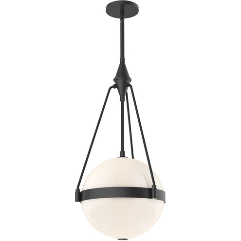 Alora Mood PD406414MBGO Harmony 3 Light 13.5 inch Matte Black Pendant Ceiling Light in Glossy Opal