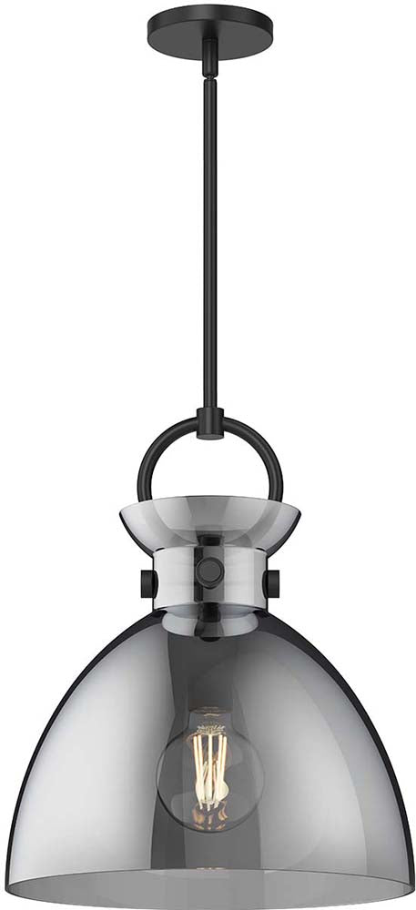 Alora Mood PD411814MBSM Waldo 18" Pendant Hanging Light, Matte Black Finish