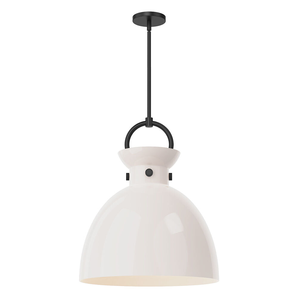Alora Mood PD411818MBGO Waldo 22" Hanging Pendant Lighting Fixture, Matte Black Finish