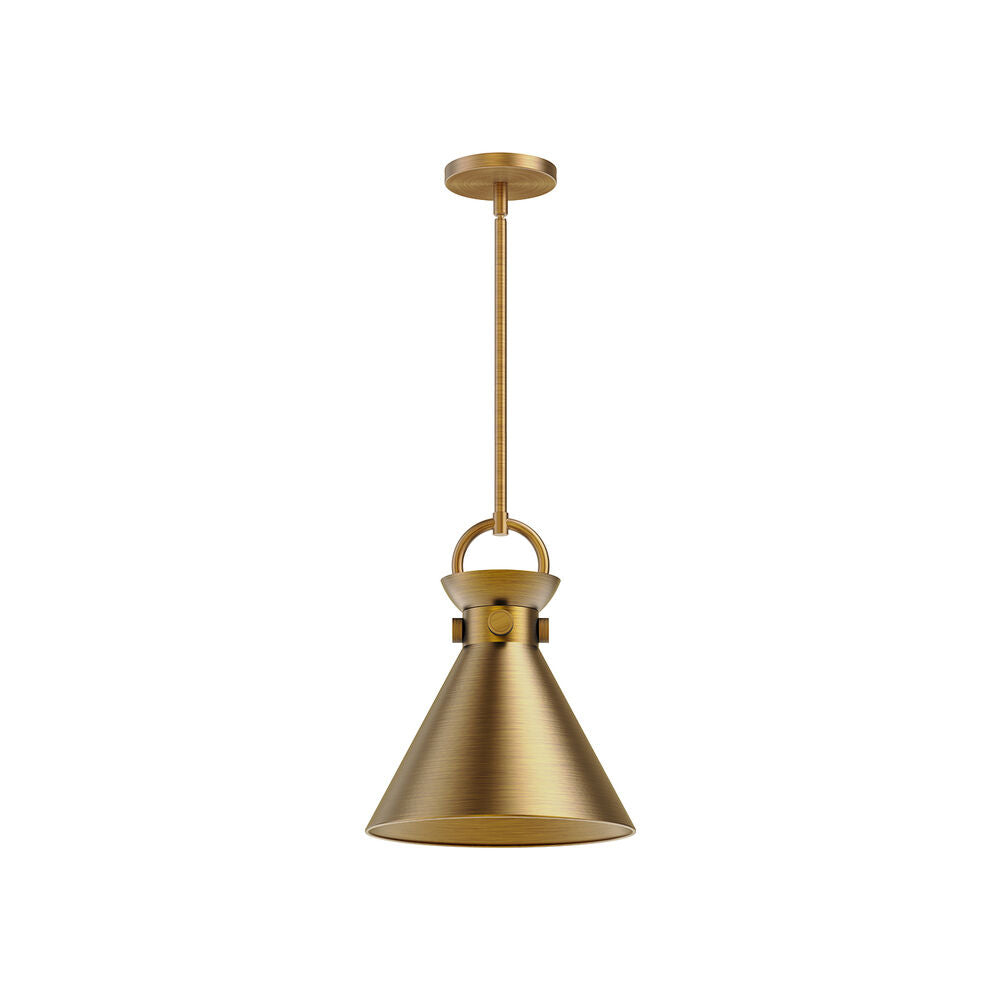 Alora Mood PD412011AG Emerson Pendant Light with Conical Shade, Aged Gold Finish