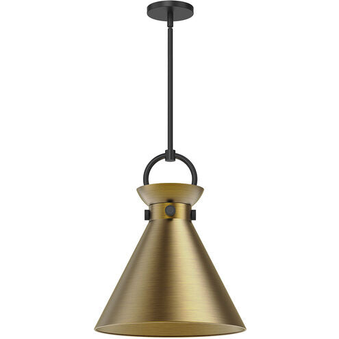 Alora Mood PD412014MBAG Emerson 1 Light 14 inch Matte Black and Aged Gold Pendant Ceiling Light