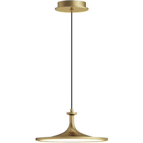 Alora Mood PD418012BG Issa LED 12 inch Brushed Gold Pendant Ceiling Light