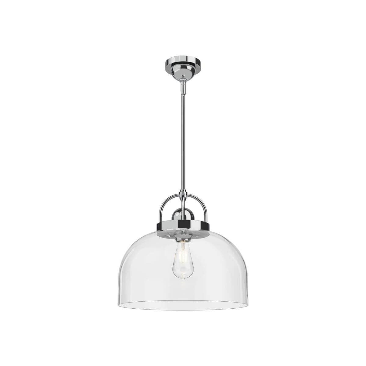 Alora Mood PD461101CH 15" Lancaster 1 Light Chrome Pendant with Clear Glass