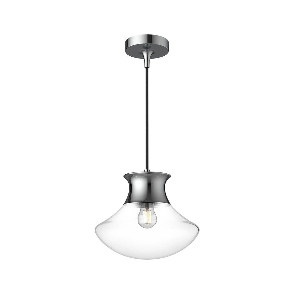 Alora Mood PD464012CH 10" Marcel 1-Light Pendant - Chrome / Clear Glass