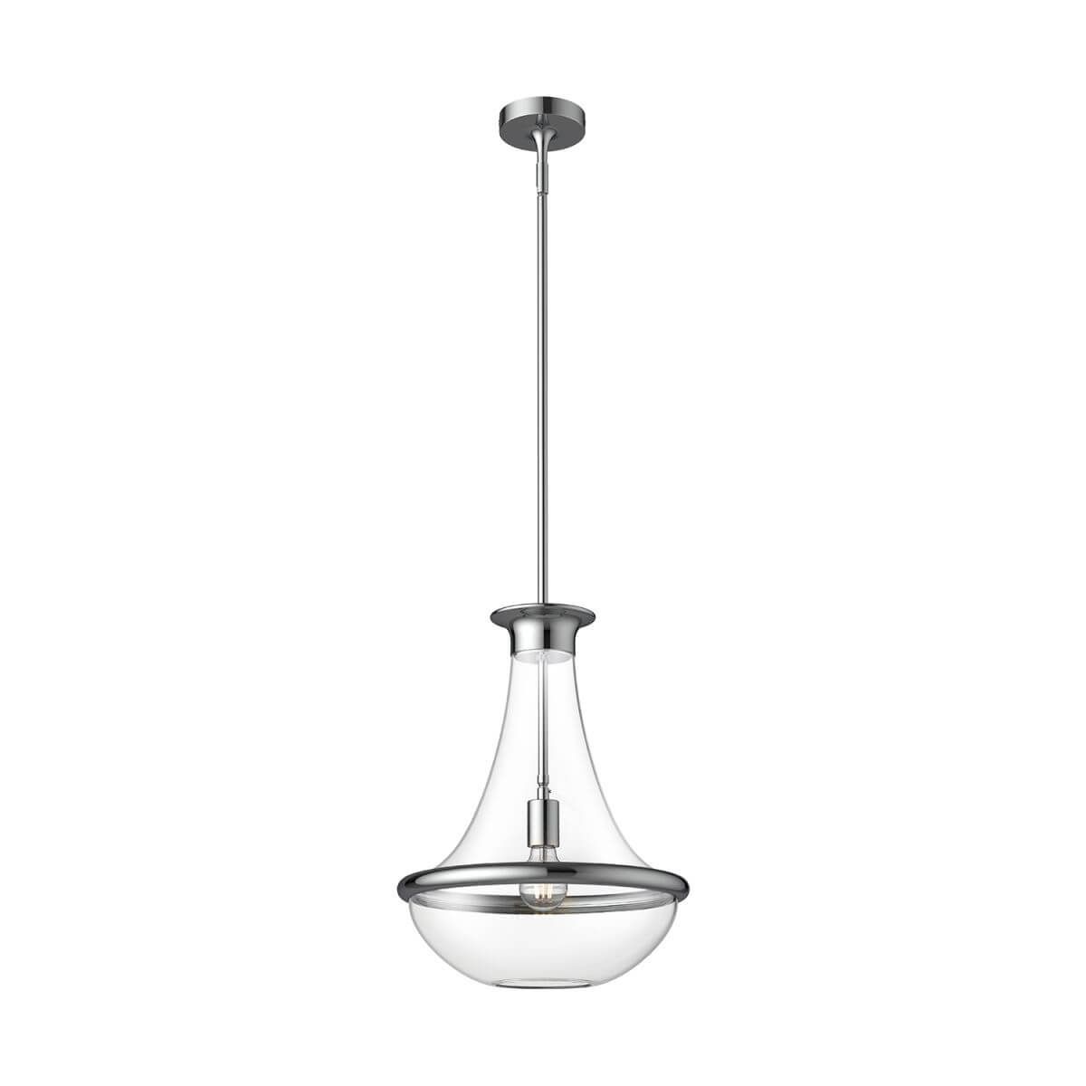 Alora Mood PD464014CH 10" Marcel 1-Light Pendant Fixture - Chrome / Clear Glass