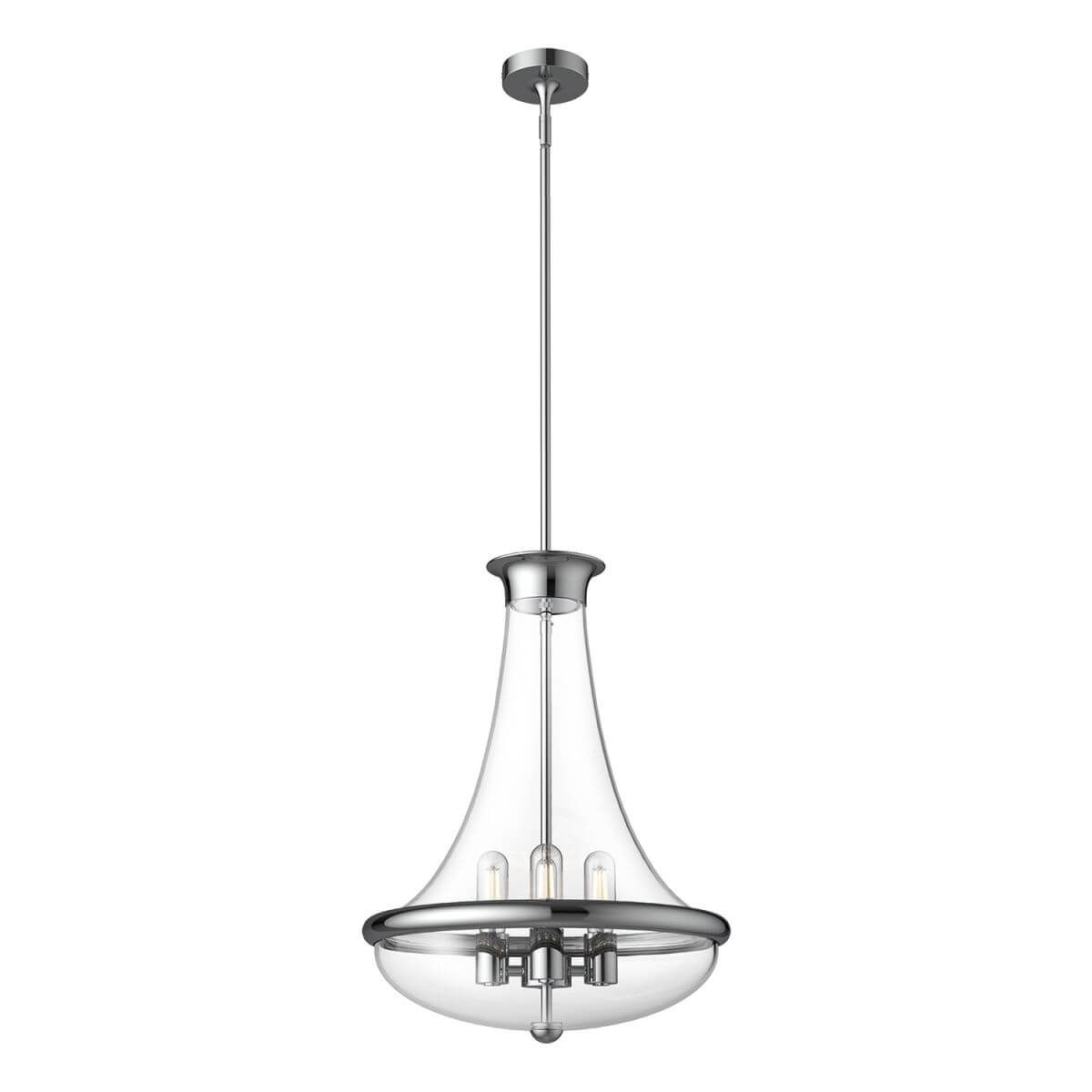Alora Mood PD464018CH 18" Marcel 4-Light Pendant Fixture - Chrome / Clear Glass