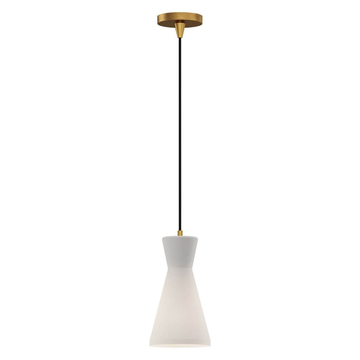 Alora Mood PD473706AGOP 6" Betty 1-Light Mini Pendant Fixture - Aged Gold / Matte Opal Glass