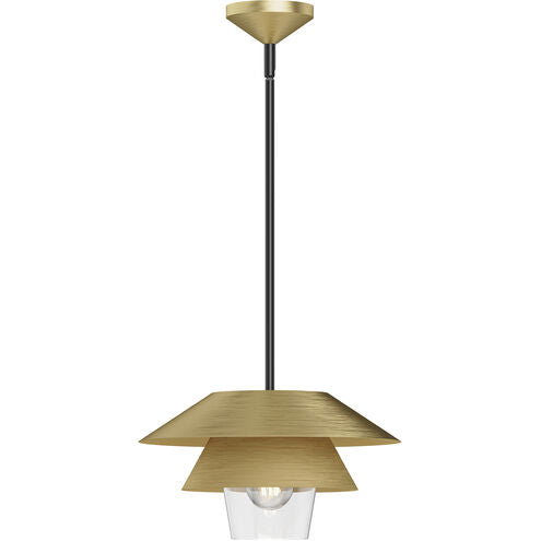 Alora Mood PD475113BGCL Tetsu 1 Light 13.5 inch Brushed Gold Pendant Ceiling Light
