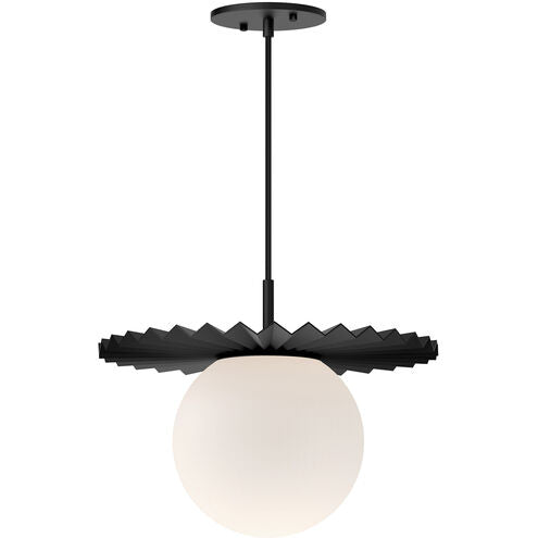 Alora Mood PD501214MBOP Plume 1 Light 13.88 inch Matte Black Pendant Ceiling Light