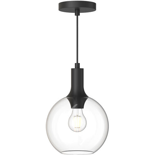 Alora Mood PD506108MBCL Castilla 1 Light 7.88 inch Matte Black Pendant Ceiling Light in Clear