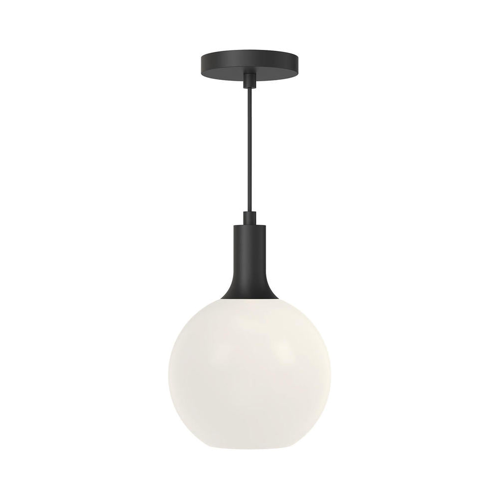 Alora Mood PD506108MBOP Castilla 1 Light 7.88 inch Matte Black Pendant Ceiling Light in Opal Matte Glass