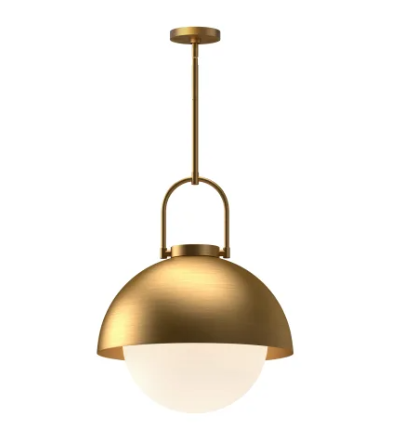 Alora Mood PD507216AGOP Harper 1 Light 15.75 inch Aged Gold Pendant Ceiling Light