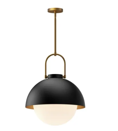 Alora Mood PD507216MBOP Harper 1 Light 15.75 inch Matte Black Pendant Ceiling Light