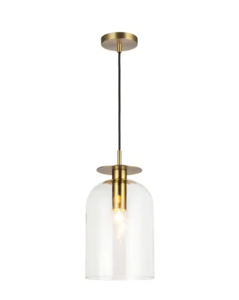 Alora Mood PD515408BGCL Sylvia 1 Light 8 inch Brushed Gold Pendant Ceiling Light